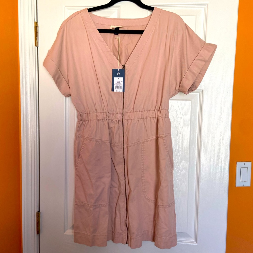 BNWT Blush pink knee length cotton dress. Size M